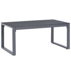 Vidaxl 3-dijelna vrtna garnitura s jastucima aluminijska crna