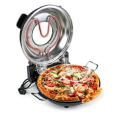 Wiltec 1200W tava za pečenje pizze - kamena ploča 32 cm do 400 ° C