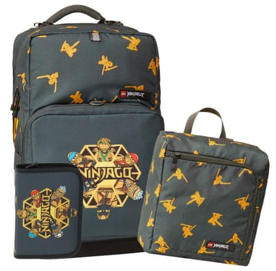 LEGO Bags Ninjago Team Golden Optimo Plus školski ruksak, 3-dijelni set