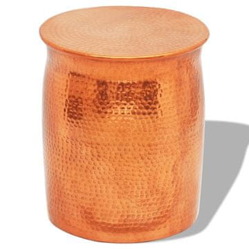 Vidaxl Klub stolić/stolica od čekićanog aluminija, boje mesinga
