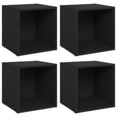 Vidaxl TV ormarići 4 kom crni 37 x 35 x 37 cm konstruirano drvo