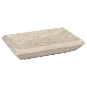 Vidaxl Umivaonik, krem, 50x35x10 cm, mramor