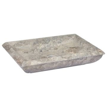 Vidaxl Umivaonik, sivi, 50x35x10 cm, mramor