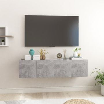 Vidaxl Zidni TV ormarići 2 kom., betonsko sivi, 60x30x30 cm