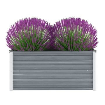 Vidaxl Povišena gredica od pocinčanog čelika 100x40x45 cm siva