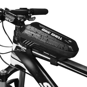 Shell E5 torba s dvostrukim džepom za okvir bicikla, crna