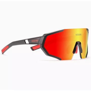 KDEAM Ocean 03 biciklističke naočale, Black / Red