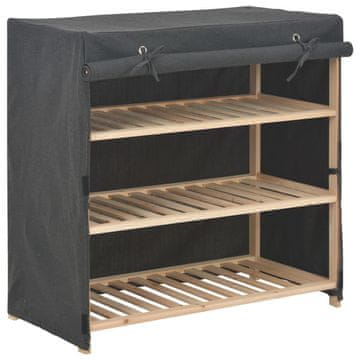 Vidaxl Ormarić za cipele s navlakom sivi 79x40x80 cm tkanina