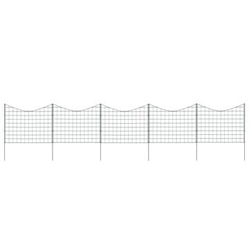 Vidaxl Set vrtnih ograda s donjim lukom 77,5 x 64 cm zeleni