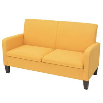 Vidaxl Dvosjed Kauč Žuti 135 x 65 x 76 cm