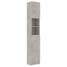 Vidaxl Kupaonski ormarić boja betona 32x25,5x190 cm konstruirano drvo