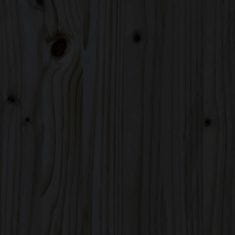 Vidaxl Uzglavlje za krevet crno 106 x 4 x 104 cm od masivne borovine