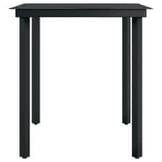 Vidaxl 7-dijelni vrtni blagovaonski set crni