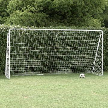 Vidaxl Nogometni gol s mrežom, bijeli, 366x122x182, čelik