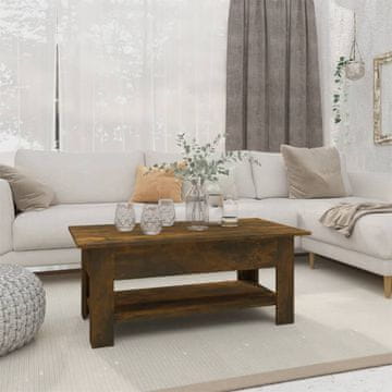 Vidaxl Klub stolić dimljeni hrast 102x55x42 cm