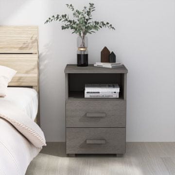 Vidaxl HAMAR Noćni ormarić svijetlosivi 40x35x62 cm borovina