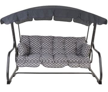 DAJAR Luksuzna Vrtna Ljuljačka RAVENNA - Metalna, Sklopiva, Antracit-4 Mjesta