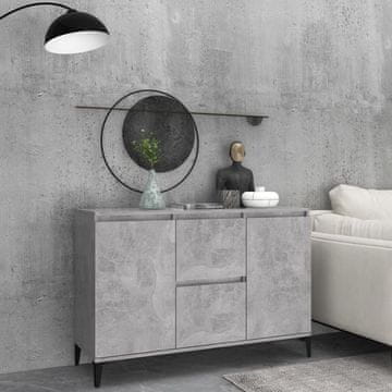 Vidaxl Ormarić Betonsko-sivi 104x35x70 cm Materijal na bazi drva
