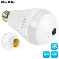 Blow H-822 IP kamera + LED svjetlo, 2u1, WiFi, Full HD 2MP, 360° kut snimanja, IR noćno snimanje, senzor pokreta, aplikacija