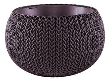 KETER Elegantni Tkani Žardinjer - Tamno Ljubičasti Okrugli 28cm