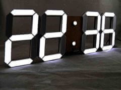 Verk 3D LED budilica i elektronički termometar s bijelim alarmom