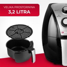 Alpina friteza na vrući zrak, s analognim gumbom, 3,2 L