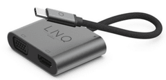 Linq priključna stanica, 4 u 1, USB-C, HDMI, 4K, 60Hz, VGA, 1080p, PD, 100W, USB 3.2