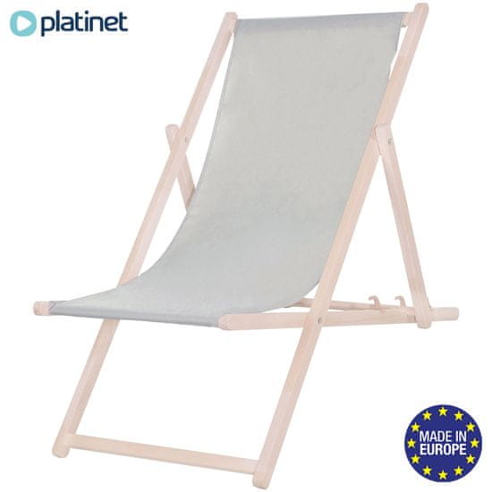 Platinet PSW drvena ležaljka, siva-bež