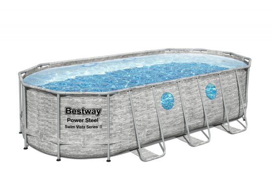 Bestway bazen Power Steel Rattan 5,49 × 2,74 × 1,22 m, sada 56716