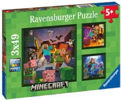 Ravensburger slagalica Minecraft Biomes, 3x49 dijelova