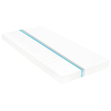 Vidaxl Madrac sa 7 zona 160 x 200 cm od PU pjene 10 cm H2 H3