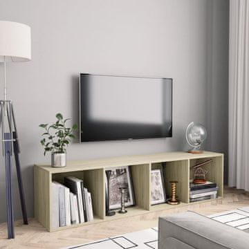 Vidaxl Polica za knjige/TV stalak, Sonoma hrast, 143x30x36 cm