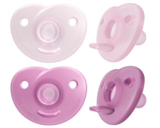 Philips Avent utješna duda, silikonska, 0-6m, 2/1
