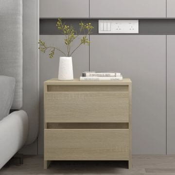 Vidaxl Noćni ormarić Sonoma hrast 45x34,5x44,5 cm Materijal na bazi drva