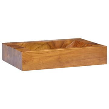 Vidaxl Umivaonik od tikovine 50x35x10 cm
