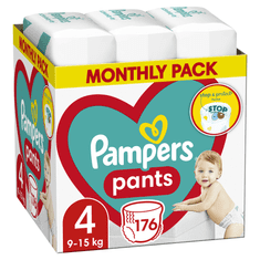 pelene gaćice Pants 4 (9-15 kg) 176 komada - Mjesečno pakiranje