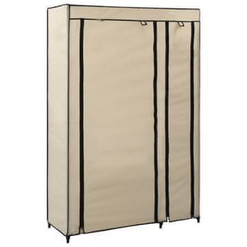 Vidaxl Sklopivi ormar krem boje 110 x 45 x 175 cm tkanina