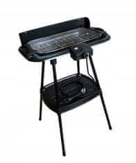 Bass Polska 2v1 neovisni i tablicu električni roštilj 2800W 46 × 23 cm