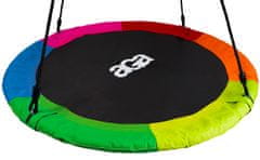 Aga Viseća ljuljačka krug 120 cm Šestobojna s zastavicama