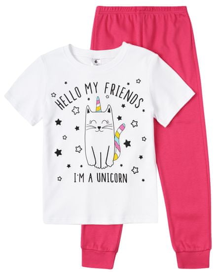 Garnamama pidžama za djevojčice s printom, koji svijetli u mraku (md122491_fm4)