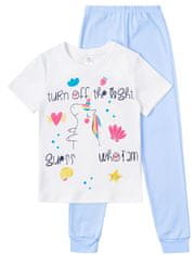 Garnamama pidžama za djevojčice s printom, koji svijetli u mraku, svijetlo plava, 158 (md122491_fm9)
