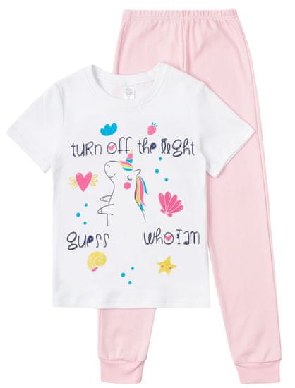 Garnamama pidžama za djevojčice s printom koji svijetli u mraku md122491_fm10, roza, 164