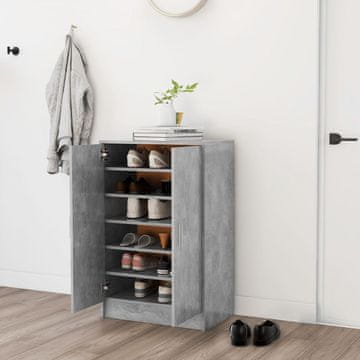 Vidaxl Ormarić za cipele, betonsko-sivi, 60x35x92 cm