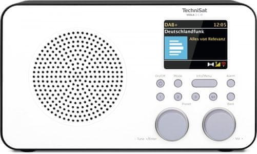 moderni technisat Viola 2 C IR s dab fm prijamnikom automatsko traženje stanica lcd pozadinsko osvijetljen unaprijed postavljeni zaslon 30 plus 30 sati alarm datuma odgoda odgoda mjerač vremena isključeno spavanje odličan zvuk bez buke internet veza lan