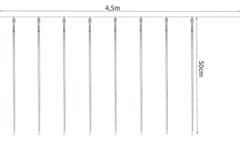 LED svjetlo s efektom meteorske kiše, 8 kom, duga