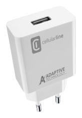 CellularLine kućni punjač USB, 15 W, bijeli (ACHSMUSB15WW)