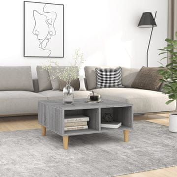Vidaxl Klub stolić, sivi hrast sonoma, 60x60x30 cm