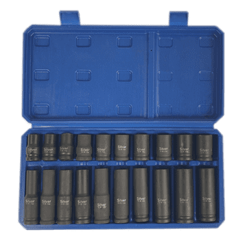 Silver Set udarnih nasadnih ključeva 1/2" srebrni, 20 komada