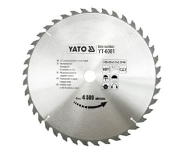 YATO WIDIA LIST KRUŽNE PILE 350x30mm 40 ZUBOVA YT-6081