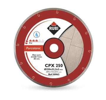 RUBI CPX DIJAMANTNA PILA 250 x 25,4 mm PRO, ZA PORCULANSKE PLOČICE